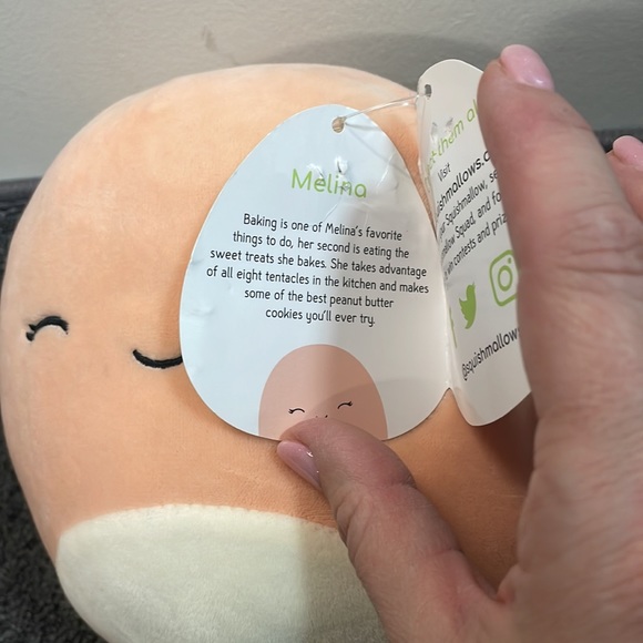Squishmallows Melina 7 in octopus Stuffed Plush - Picture 3 of 3